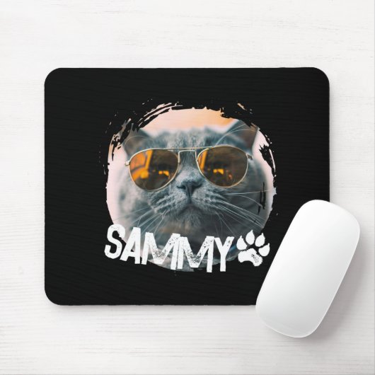 Pets Simple Modern Nge Cool Name And Photo Mousepad (Mit Mouse)