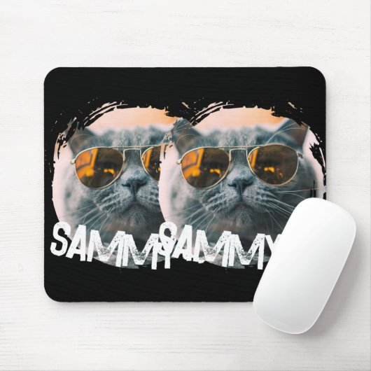 Pets Simple Modern Nge Cool Name And Photo T Shirt Mousepad (Mit Mouse)