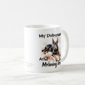 Pets Simple ''My Doberman'' Black Personalize Kaffeetasse (VorderseiteRechts)