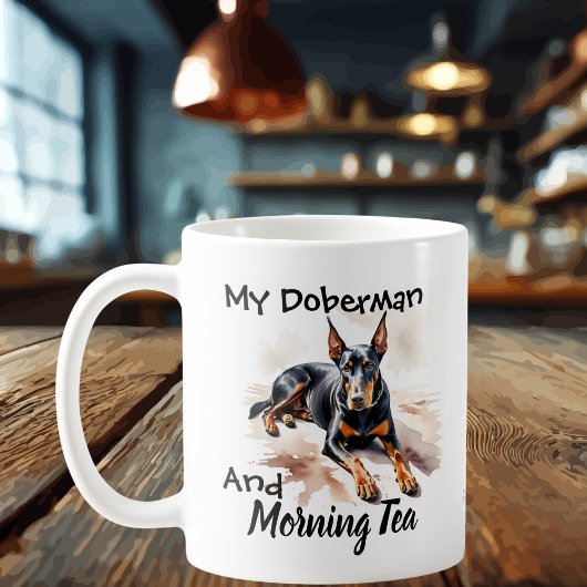 Pets Simple ''My Doberman'' Black Personalize Kaffeetasse