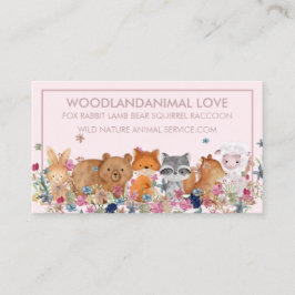 PetSitter FOX RABBIT LAMB BEAR SQUIRREL veterinärm Visitenkarte