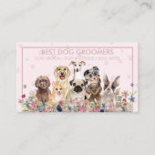 PetSitter Hund tierärztlich rosa gerahmte Paws Visitenkarte (Vorderseite)