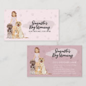 PetSitter Hund tierärztlicher Cartoon Visitenkarte (Vorne/Hinten)