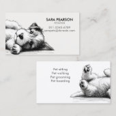 Petsitter Pet Minder Animals Hunde Visitenkarte (Vorne/Hinten)