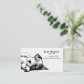 Petsitter Pet Minder Animals Hunde Visitenkarte (Stehend Vorderseite)