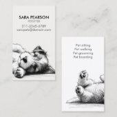 Petsitter Pet Minder Animals Hunde Visitenkarte (Vorne/Hinten)