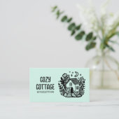 Petsitter Zuhause Niedliche Hütte Art Custom Visitenkarte (Stehend Vorderseite)