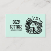 Petsitter Zuhause Niedliche Hütte Art Custom Visitenkarte (Vorderseite)