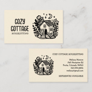 Petsitter Zuhause Niedliche Hütte Art Custom Visitenkarte