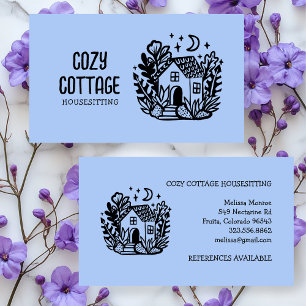 Petsitter Zuhause Niedliche Hütte Art Custom Visitenkarte