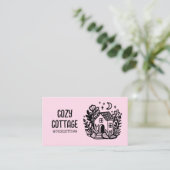 Petsitter Zuhause Niedliche Hütte Art Custom Visitenkarte (Stehend Vorderseite)