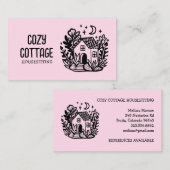 Petsitter Zuhause Niedliche Hütte Art Custom Visitenkarte (Vorne/Hinten)