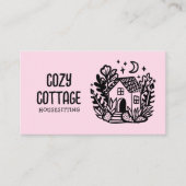 Petsitter Zuhause Niedliche Hütte Art Custom Visitenkarte (Vorderseite)