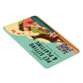 Petsitting & Playtime mit QR Code Dog Business Magnet (Rechte Seite)