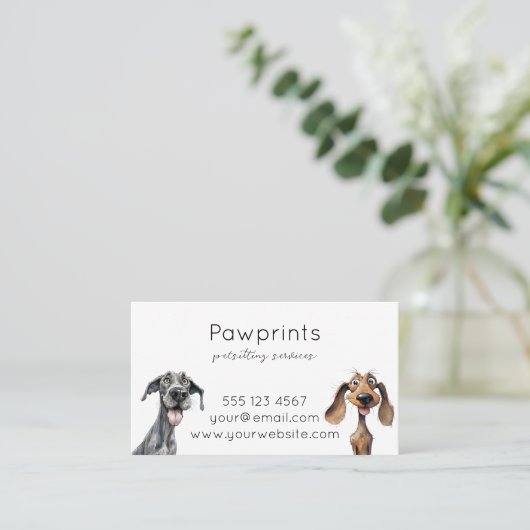 Petsitting Visitenkarte (Stehend Vorderseite)