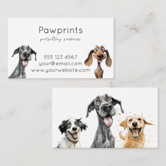 Petsitting Visitenkarte (Vorne/Hinten)