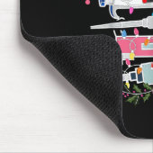 Pette Laboratory Christmas Tree Lights Med Laborat Mousepad (Ecke)