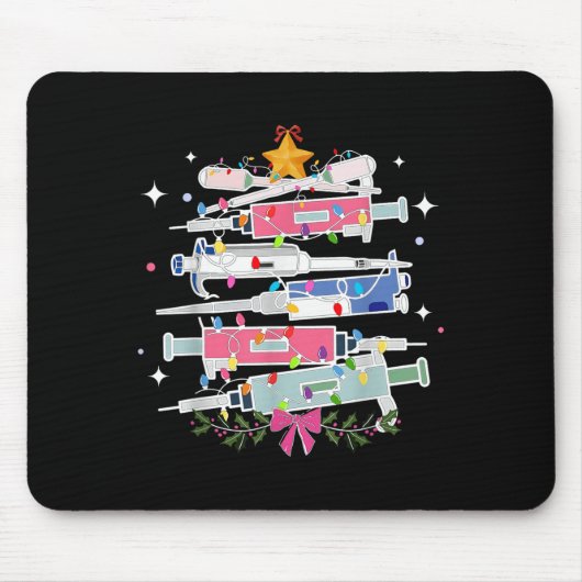 Pette Laboratory Christmas Tree Lights Med Laborat Mousepad (Vorne)