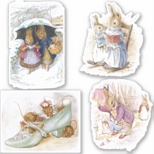 Petter Rabbit Set Aufkleber (Vorderseite)