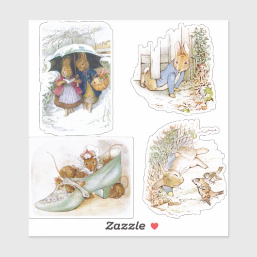 Petter Rabbit Set Aufkleber (Blatt)