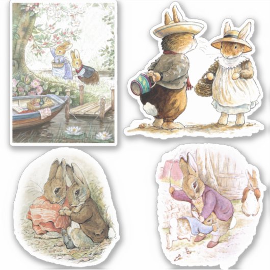 Petter Rabbit Set Aufkleber (Vorderseite)