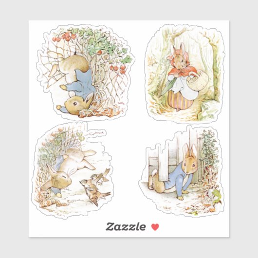 Petter Rabbit Set Aufkleber (Blatt)