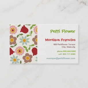 Petti Blume - Creme - Geschäfts-Karte Visitenkarte