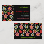 Petti Blume - Schwarzes - Geschäfts-Karte Visitenkarte (Vorne/Hinten)