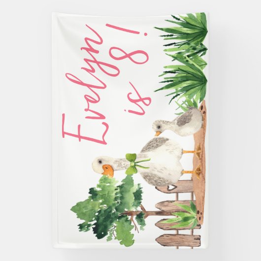 Petting Zoo Birthday Part Banner | Duckversion (Vertikal)