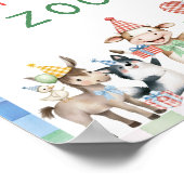 Petting Zoo Farm Animals Barnyard Geburtstag Poster (Ecke)