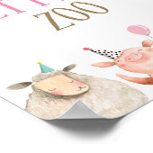 Petting Zoo Farm Animals Barnyard Girl Geburtstag Poster (Ecke)