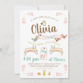 Petting Zoo Geburtstagsparty Einladung (Vorderseite)