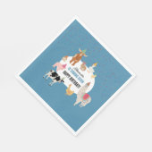 Petting Zoo Party Animals Barnyard Birthday Boy Serviette (Ecke)