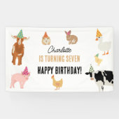 Petting Zoo Party Animals Barnyard Birthday Theme Banner (Horizontal)