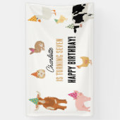 Petting Zoo Party Animals Barnyard Birthday Theme Banner (Vertikal)