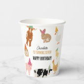 Petting Zoo Party Animals Barnyard Birthday Theme Pappbecher (Rückseite)