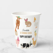 Petting Zoo Party Animals Barnyard Birthday Theme Pappbecher (Vorderseite)