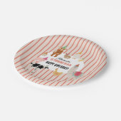 Petting Zoo Party Animals Barnyard Birthday Theme Pappteller (Schrägansicht)