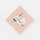 Petting Zoo Party Animals Barnyard Birthday Theme Serviette (Ecke)
