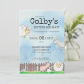 Petting Zoo-Party Einladung (Stehend Vorderseite)