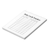 Petty Cash Tracker Notepad Notizblock (Rotiert)