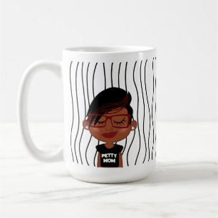 PETTY MAMA   Sonnengesicht(en) Stripte Mutter-Tag- Kaffeetasse
