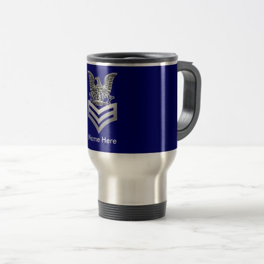Petty Officer First Class Custom Tasse (VorderseiteRechts)
