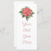 Petty Poinsettia Menükarte (Vorne/Hinten)