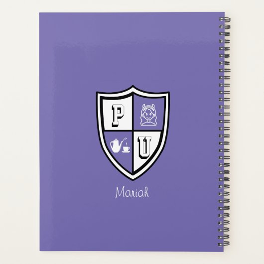 Petty University Alum grad alma mater periwinkle Planer (Rückseite)