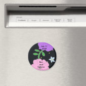 Petunia auf Schwarz Save the Date Magnet (In Situ (Geschirrspüler))
