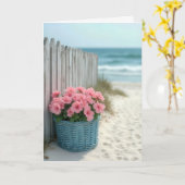 Petunia Beach Basket Denken Sie an Sie Karte (Gelbe Blume)