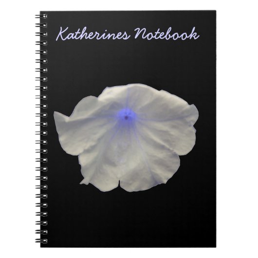 Petunia Blue Glow individuell anpassbares Notebook Notizblock (Vorderseite)