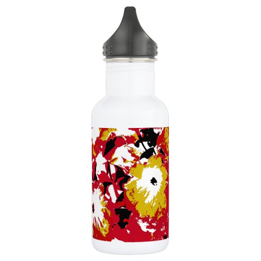 PETUNIA-BLUME EDELSTAHLFLASCHE (Links)