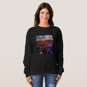 Petunia Blume Field Beautiful Sunset Graphic Sweatshirt (Vorne ganz)